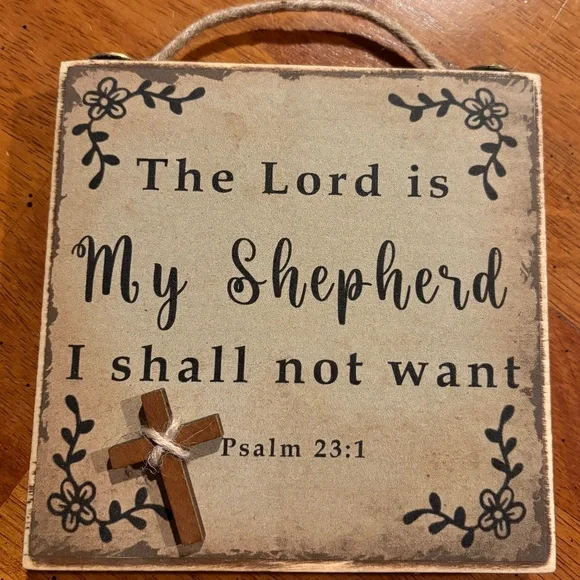 The Lord Is My Shepherd Rustic Sign Psalm 23:1 NEW - Picture 1 of 5